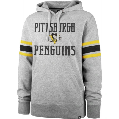 47 NHL PITTSBURGH PENGUINS DOUBLE BLOCK ’47 SLEEVE STRIPE HOOD Klubová mikina, šedá, velikost