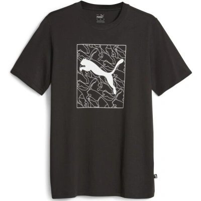 Puma GRAPHICS CAT TEE Pánské triko, černá, velikost